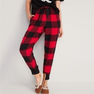 Old Navy XXL Adult Unisex Buffalo Check Plaid Flannel Jogger Pajama Pants